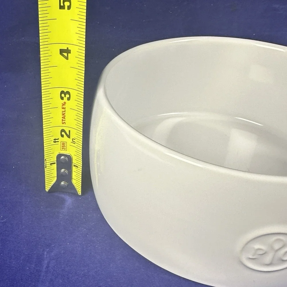 Pampered Chef Microwave Pasta Cooker Bowl Replacement/Dog  Bowl White Ceramic